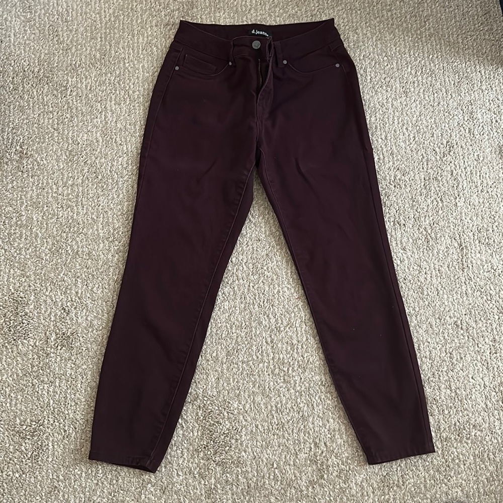 maroon jeans